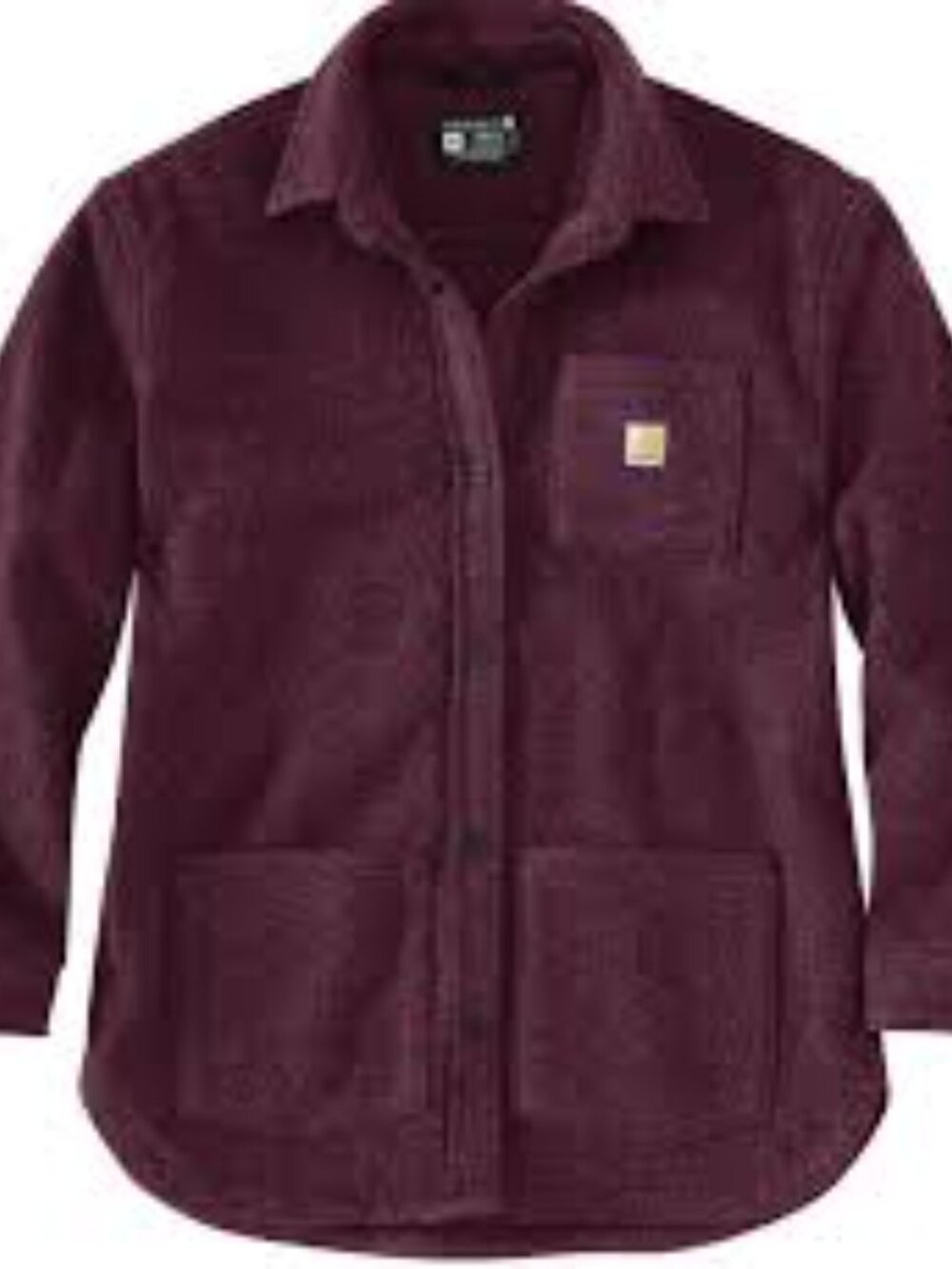 Carhartt Loose Fit Snap Button Front Fleece Shirt Jacket Size XL 16-18 NWOT - Picture 11 of 11